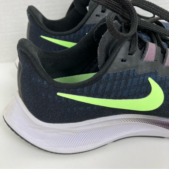 Nike Air Zoom Pegasus 37 Running Shoes Black/Valerian/Blue/Ghost Green Sz 7.5 - Picture 2 of 16